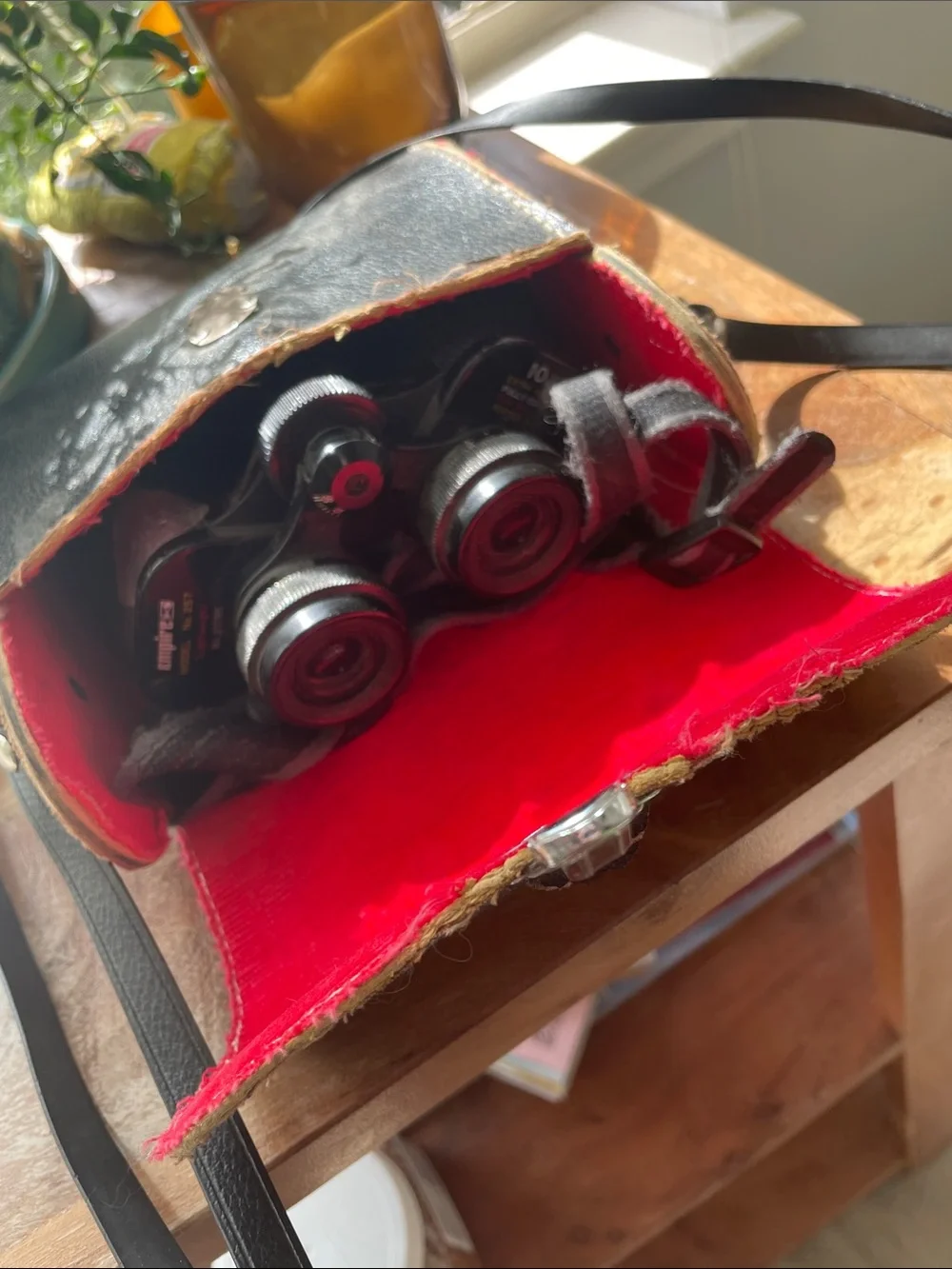 10x35 Black Compact Binoculars — Rugged Field Optic